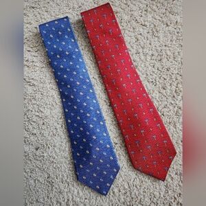 Tommy Hilfiger Mens Dress Tie Bundle Sail Boat Pineapple Palm Beach 100% Silk